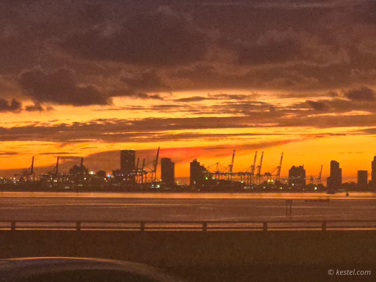 Miami skyline at sunset